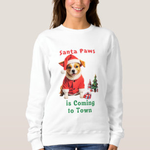 Santa Paws kommt zu einem festlichen Haustier Sweatshirt