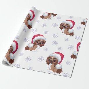 Santa Paws remains the same in German, so: Santa P Geschenkpapier