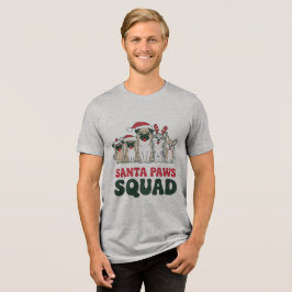 Santa Paws Squad T-Shirt Tri-Blend Shirt