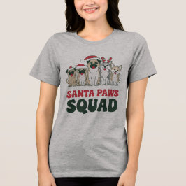 Santa Paws Squad T-Shirt Tri-Blend Shirt