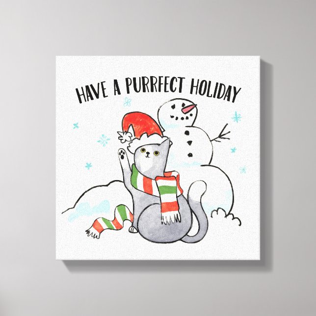 Santa Paws | Urlaub mit Fälschung Leinwanddruck (Vorderseite)