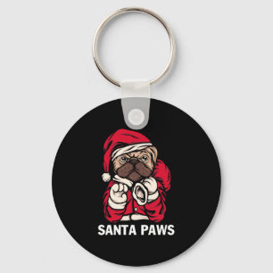 Santa Paws Weihnachten Englisch Bulldog Geschenk I Schlüsselanhänger