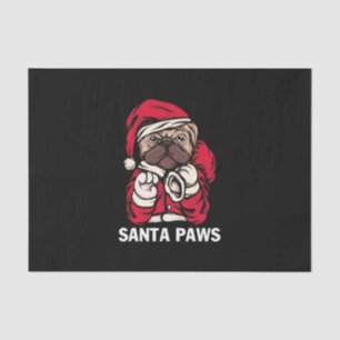 Santa Paws Weihnachten Englisch Bulldog Geschenk I Seidenpapier