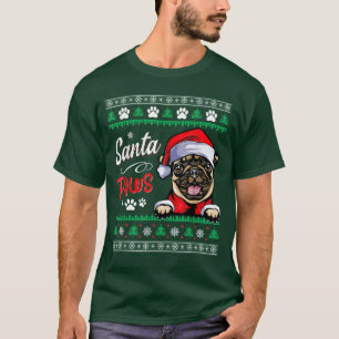Santa Paws Weihnachtshund Mops Ugly Christmas Swee T-Shirt