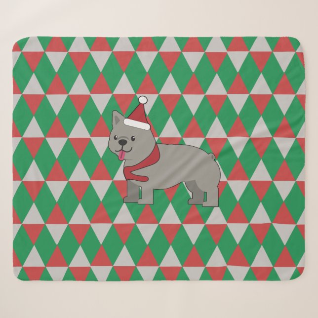 Santa PawsHoliday Diamonds Dog Sherpadecke (Vorderseite (Horizontal))