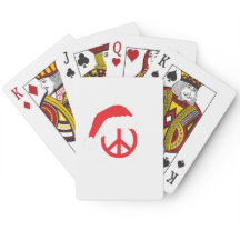 Santa Peace Sign Ho Ho Ho mit Weihnachtsmannmütze