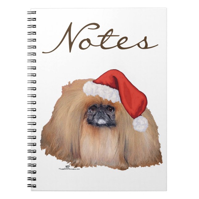 Santa Pekingese Notizblock (Vorderseite)