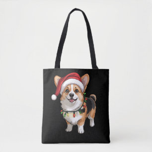 Santa Pembroke Welsh Corgi Weihnachtsbaumlichter  Tasche