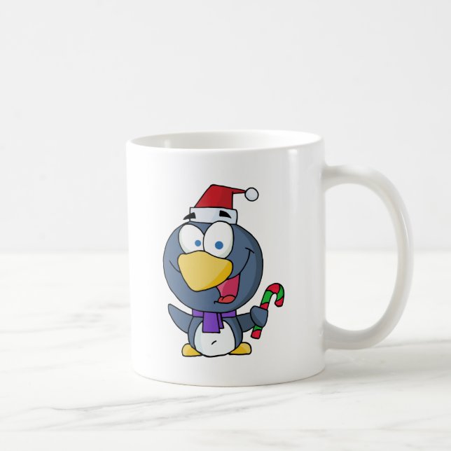 Santa Penguin mit Candy Cane Kaffeetasse (Rechts)