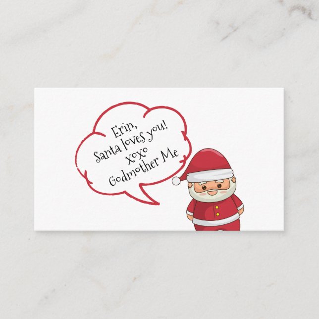 Santa Personalisierte Verschlusskarte Begleitkarte (Vorderseite)