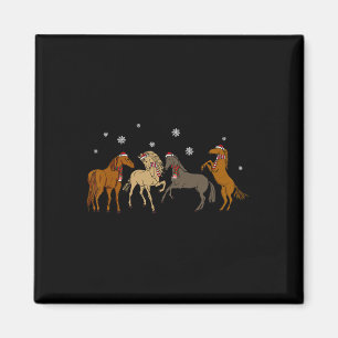 Santa-Pferd-Weihnachtsbaum-Licht Magnet