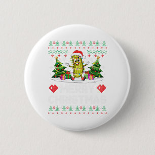 Santa Pickle Frohe Weihnachten Funny Weihnachten P Button