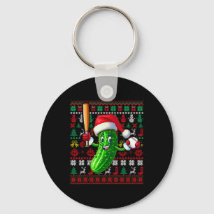 Santa Pickle Playing Sell Xmas Player Veganer Schw Schlüsselanhänger