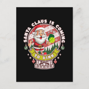 Santa Pickleball Weihnachten, Lustiger Santa Postkarte