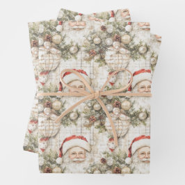 Santa Pine Cones Weihnachten Geschenkpapier Set