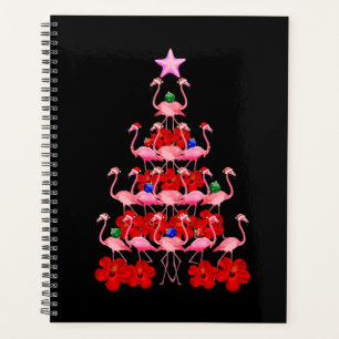 Santa Pink Flamingo Weihnachtsbaum Planer