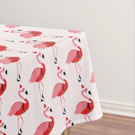 Santa Pink Flamingo Weihnachtsfeiertag Muster Tischdecke