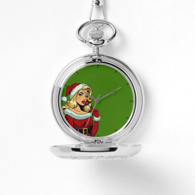 Santa Pinup: Pop Armbanduhr (Vorderseite)
