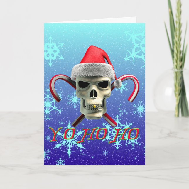 Santa Pirate Feiertagskarte (Vorderseite)