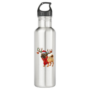 Santa Pitbull Weihnachtsbaum Light Pajama Dog X-ma Edelstahlflasche