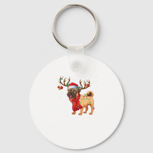Santa Pitbull Weihnachtsbaum Light Pajama Dog X-ma Schlüsselanhänger