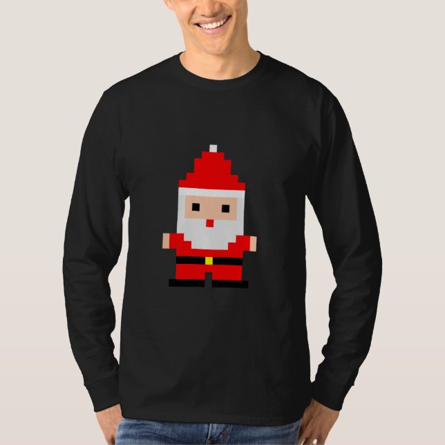 Santa Pixel Art 1 T-Shirt (Vorderseite)