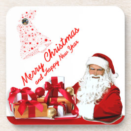 Santa Plastic Untersetzer mit Korkrückseite - Set 