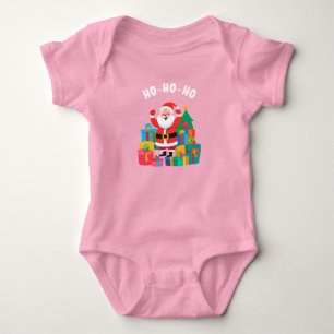 Santa Playful HO-HO-HO Ein Stück Bodysuit Baby Strampler