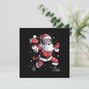 Santa Playing American Football Weihnachten