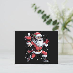 Santa Playing American Football Weihnachten