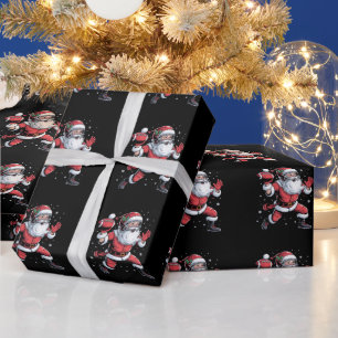 Santa Playing American Football Weihnachten Geschenkpapier