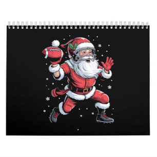 Santa Playing American Football Weihnachten Kalender