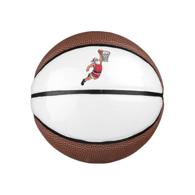 Santa Playing Basketball Weihnachten Sport Liebhab (Vorderseite)