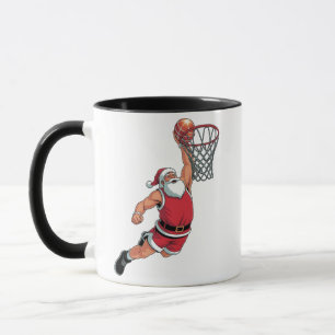 Santa Playing Basketball Weihnachten Sport Liebhab Tasse