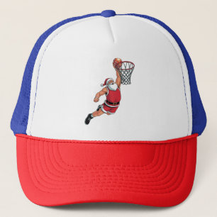 Santa Playing Basketball Weihnachten Sport Liebhab Truckerkappe