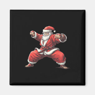 Santa Playing Funny Martial Arts Lover Weihnachten Magnet