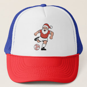 Santa Playing Fußball Weihnachtsspielerin Sport Truckerkappe