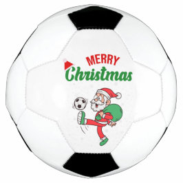 Santa Playing Soccer Cool Fußball