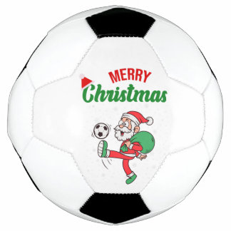 Santa Playing Soccer Cool Fußball