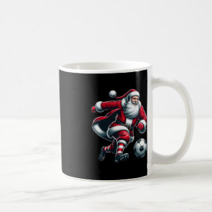 Santa Plays Fußball Sport Weihnachten Frauen Männe Kaffeetasse