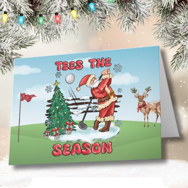Santa Plays Golf - T-Shirts der Saison Karte (Von Creator hochgeladen)
