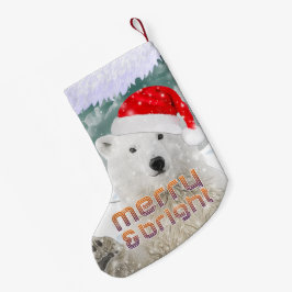 Santa Polar Bear | Beary Christmas Strumpf Kleiner Weihnachtsstrumpf