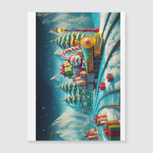 SANTA POLAR EXPRESS CHRISTMAS EVE MAGNETKARTE