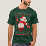 Santa Pooping Down Chimney Ugly Xmas Sweater Chris T-Shirt<br><div class="desc">Santa Pooping Down Chimney Ugly Xmas Sweater Christmas  .</div>