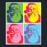 Santa Pop Art Frohe Weihnachten Poster<br><div class="desc">Popart Frohe Weihnachten,  ein Muss haben!</div>