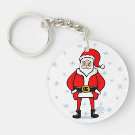 Santa Pose Schlüsselanhänger