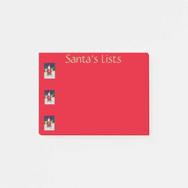 Santa Post It Post-it Klebezettel (Vorderseite)