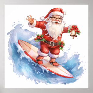 Santa Poster surfen