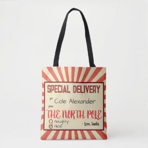 Santa Prestige North Pole Naughty Nice Name Tasche