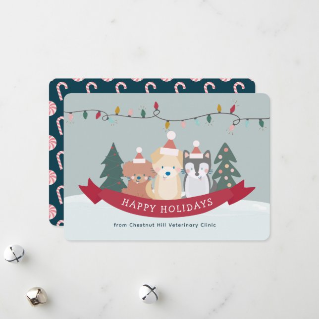 Santa Puppies Hunde Weihnachten Weihnachten (Vorderseite/Rückseite Beispiel)